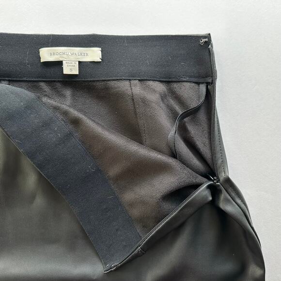 Brochu Walker The Drew Skirt Faux Leather Black Size Small Knee Length Pencil - Picture 4 of 8